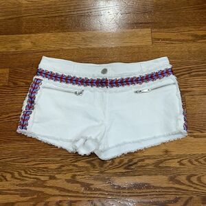 Rebecca Minkoff Embellished Frayed Shorts